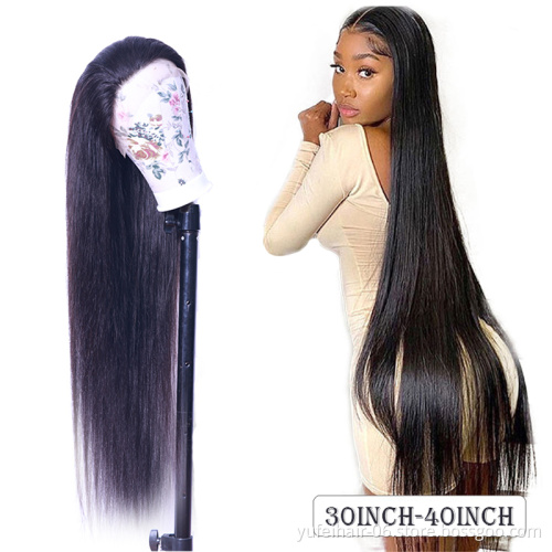 HD Transparent Lace Front Wigs for Black Women Wholesale Natural Color Brazilian Human Hair Wigs Straight Remy Hair Wigs